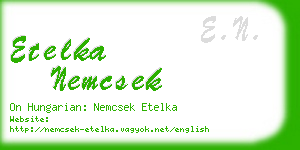 etelka nemcsek business card